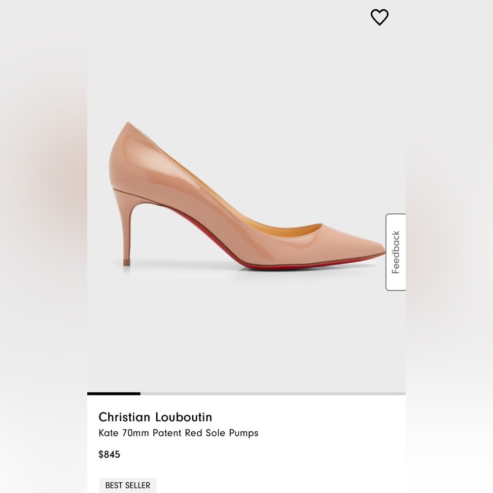 “REASONABLE OFFERS” CHRISTIAN LOUBOUTIN” Simple Pump 70 Patent Calf-Nude 6248 👠 - Picture 9 of 11